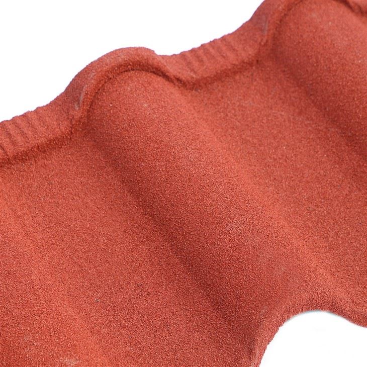 Beautiful Appearance Stone Chips Coated Metal Roof Tile