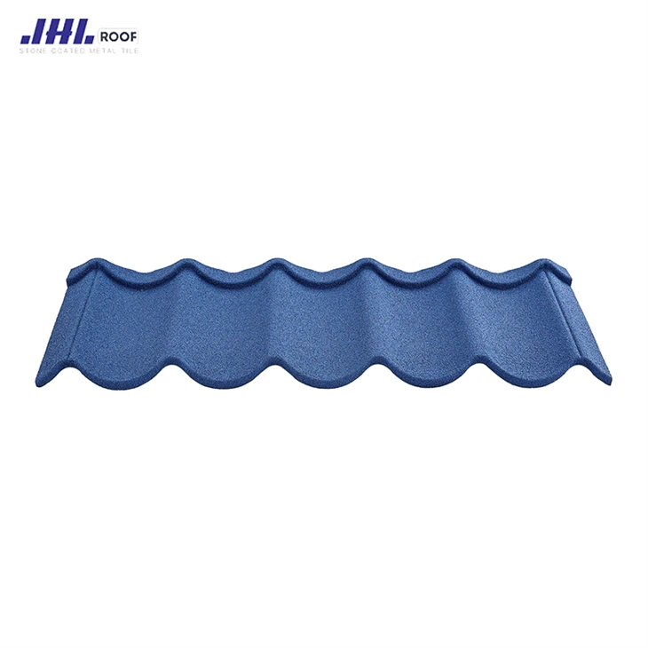 Colored Stone Metal Roofing Wave Tile