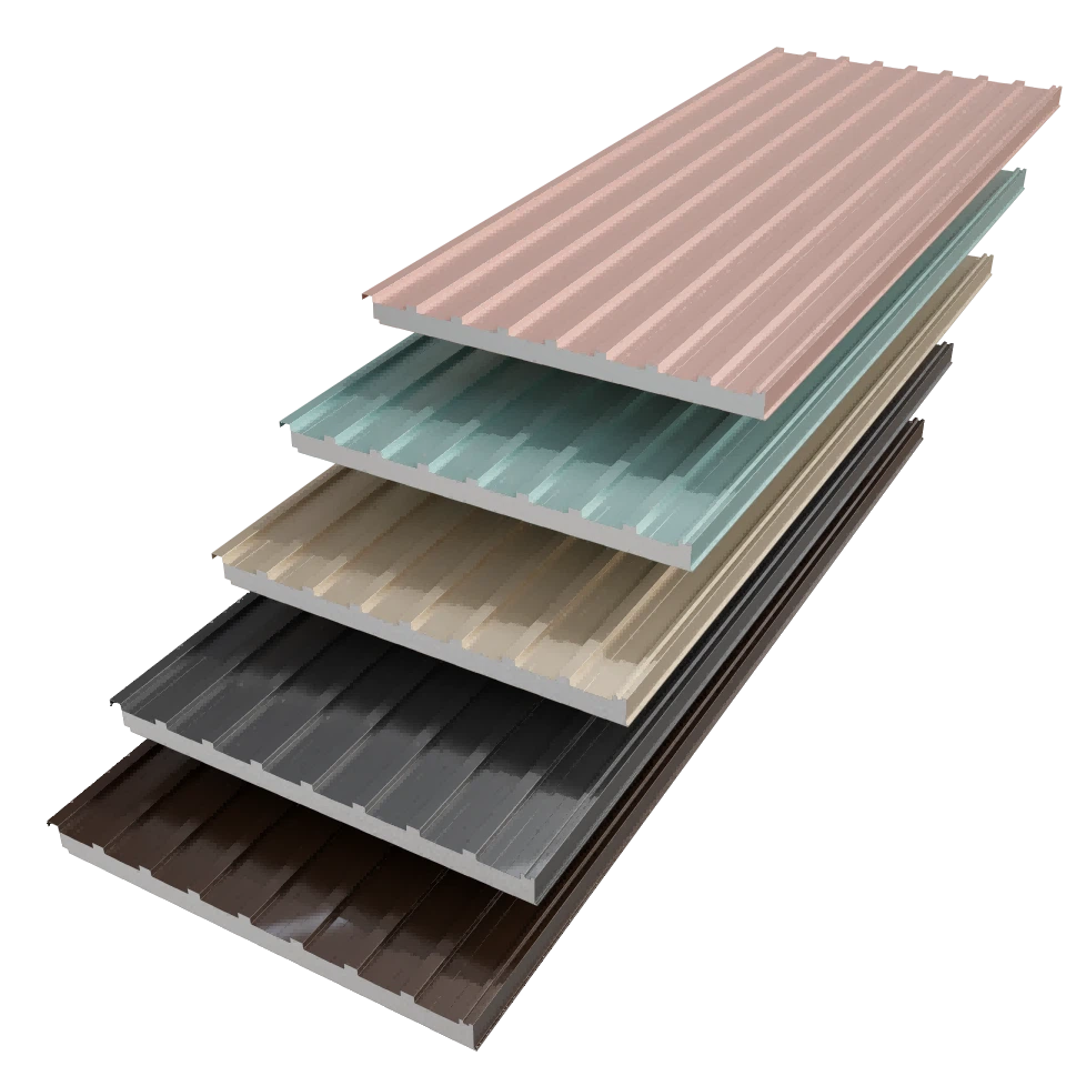 Sendviča jumta panelis ar tīru alumīniju